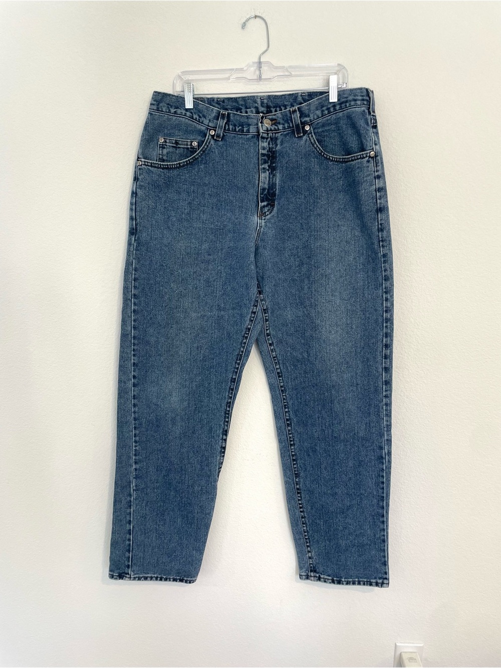 Lee USA Cotton Relaxed Fit Mid-Blue Jeans